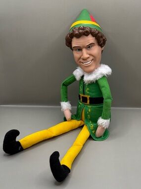 Buddy The Elf Talking Plush Stuffed Doll Hard Face Soft Body Toy Still Works